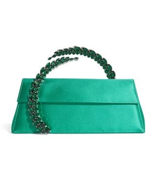 L'ALINGI Rhinestone-Spiral Handle Clutch Bag - Metallic
