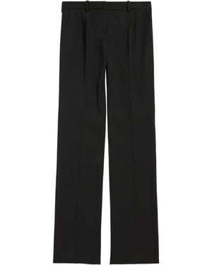 Balenciaga Stretch-Wool Slim Trousers - Black