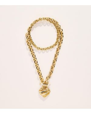 Chloé Heart Pendant Necklace - Natural