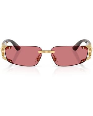 Versace Metal Ve2291 Rectangle Sunglasses - Pink