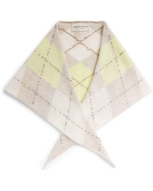 Johnstons of Elgin Cashmere Clan Bandana - White