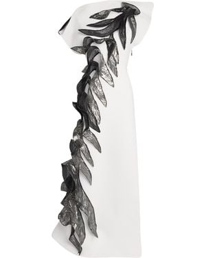 Maticevski Metallic Embellished Collider Gown - White