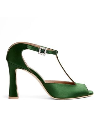 Malone Souliers Satin Nomi Sandals 90 - Green