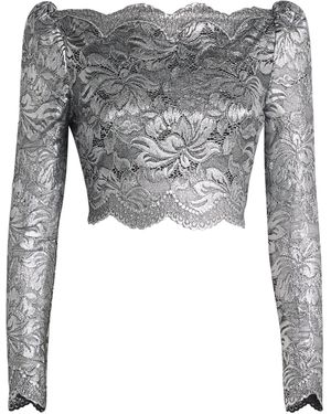 Rabanne Lace Crop Top - Grey