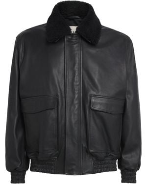 Arma Bari Leather Jacket - Black