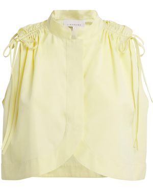 LIBEROWE Cotton-Silk Maya Crop Top - Yellow