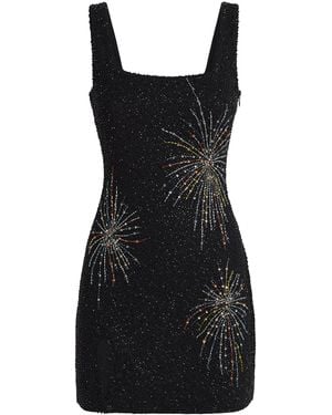 STAUD Embellished Le Sable Mini Dress - Black