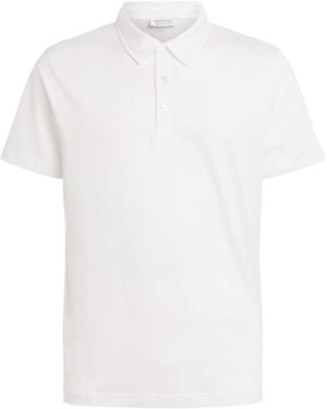 Sunspel Supima Cotton Polo Shirt - White