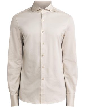 Isaia Cotton Jersey Shirt - Natural