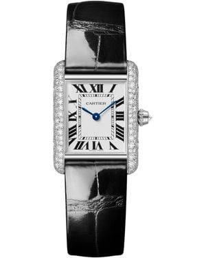 Cartier And Diamond Tank Louis Watch - Black