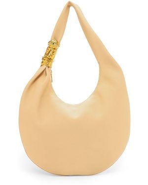 Schiaparelli Large Leather Soufflé Shoulder Bag - Natural