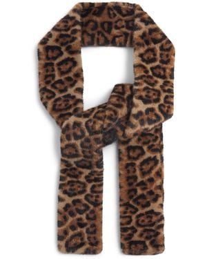 Source Unknown Faux Fur Inko Scarf - Brown