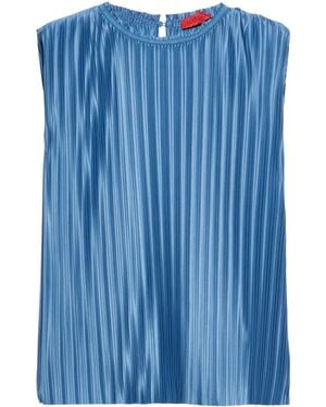 MAX&Co. Pleated Tank Top - Blue