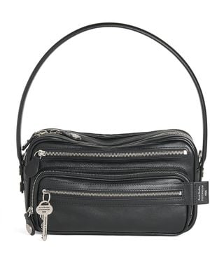Acne Studios Leather Camero Party Shoulder Bag - Black