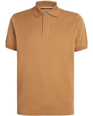 Paul Smith Cotton Artist Stripe Placket Polo Shirt - Brown