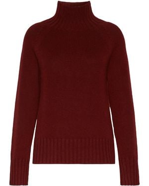 Max Mara Wool-Cashmere High-Neck Sweater - Red