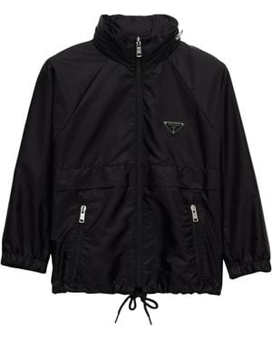 Prada Cropped Re-Nylon Light Jacket - Black