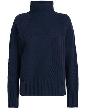 JOSEPH Merino Wool Ribbed Isabel Sweater - Blue