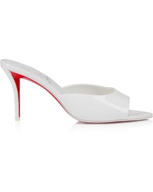Christian Louboutin Miss Z Patent Calfskin Mules 80 - White