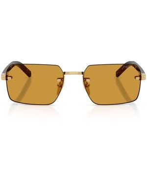 Prada Rimless Rectangle Sunglasses - Metallic