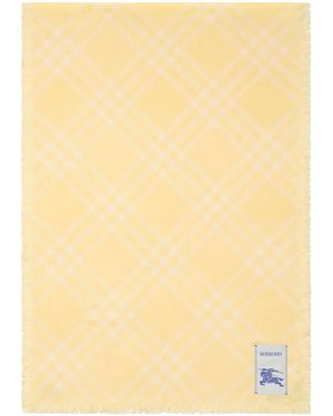 Burberry Wool-Silk Check Scarf - Yellow
