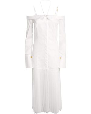 Nensi Dojaka Cotton Midi Shirt Dress - White