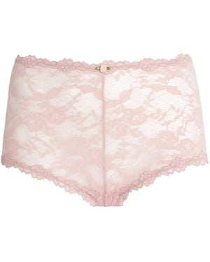 Skims Stretch-Lace Boyshorts - Pink