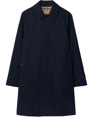 Burberry Mid-Length Camden Heritage Car Coat - Blue
