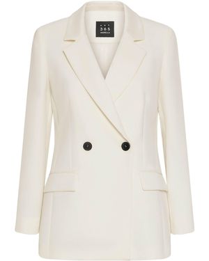 Marella Double-Breasted Blazer - White