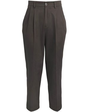 Barena Cotton Pleated Trousers - Grey