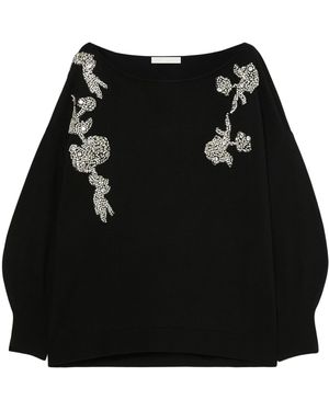 Marina Rinaldi Embellished Jumper - Black