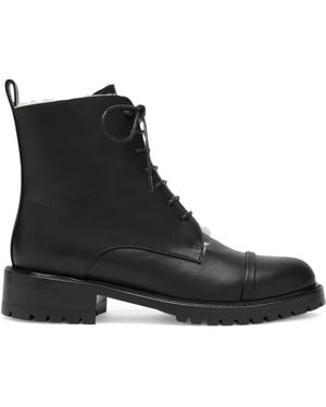 Malone Souliers Leather-Shearling Miller Ankle Boots - Black