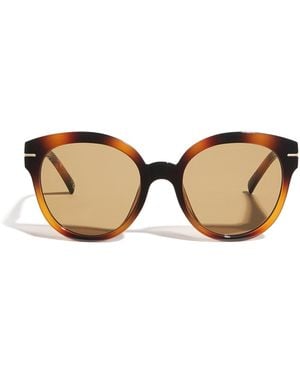 Le Specs Acetate Capacious Cat Eye Sunglasses - Brown