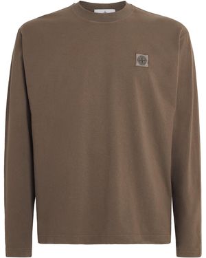Stone Island Ghost Piece Long-Sleeve T-Shirt - Brown