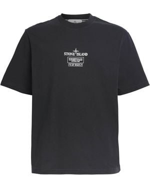 Stone Island Organic Cotton Logo T-Shirt - Black