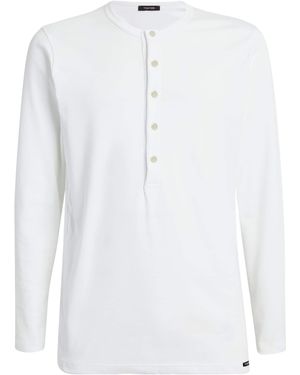 Tom Ford Henley Lounge Shirt - White