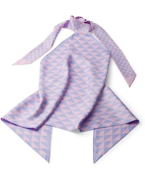 Prada Silk Twill Halterneck Top - Purple