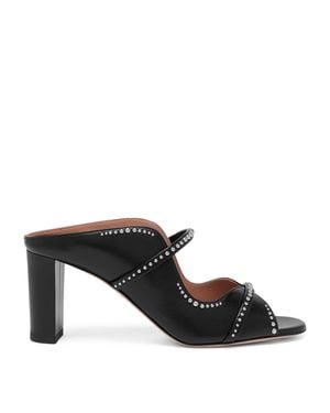 Malone Souliers Leather Studded Norah Heeled Sandals 70 - Black