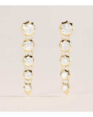 Jade Trau And Diamond Five-Stone Sophisticate Drop Earrings - Natural