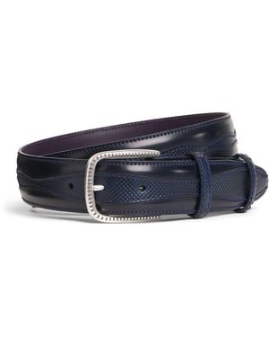 Elliot Rhodes Leather Jolson Belt - Blue
