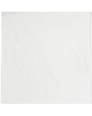 Brioni Cotton Pocket Square - White