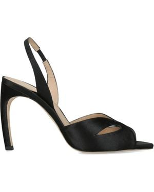 Victoria Beckham Satin Harlow Mask Slingback Heels 100 - Black