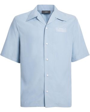 Amiri Cotton Spirit Bowling Shirt - Blue