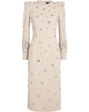 Jenny Packham Embellished Galaxy Midi Dress - Natural