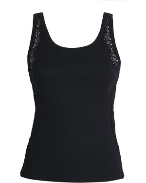 Sandro Lace-Detail Tank Top - Black