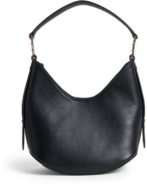 Harrods Small Leather Penny Shoulder Bag - Black