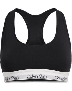 Calvin Klein Cotton-Blend Icon Unlined Bralette - Black
