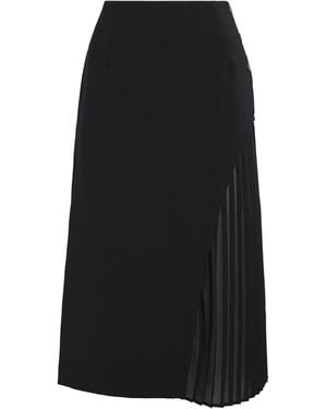 Claudie Pierlot Pleated Panel Midi Skirt - Black