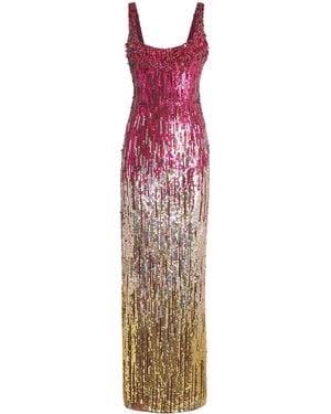 Jenny Packham Embellished Ombré Rosalie Gown - Purple