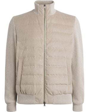 Herno Quilted Hybrid Jacket - Brown